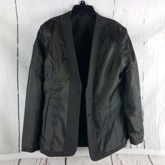 Larry Levine Classics Women's 10P 2 Btn Brown Pinstripe 3pc Pants Skirt … - Picture 9 of 16